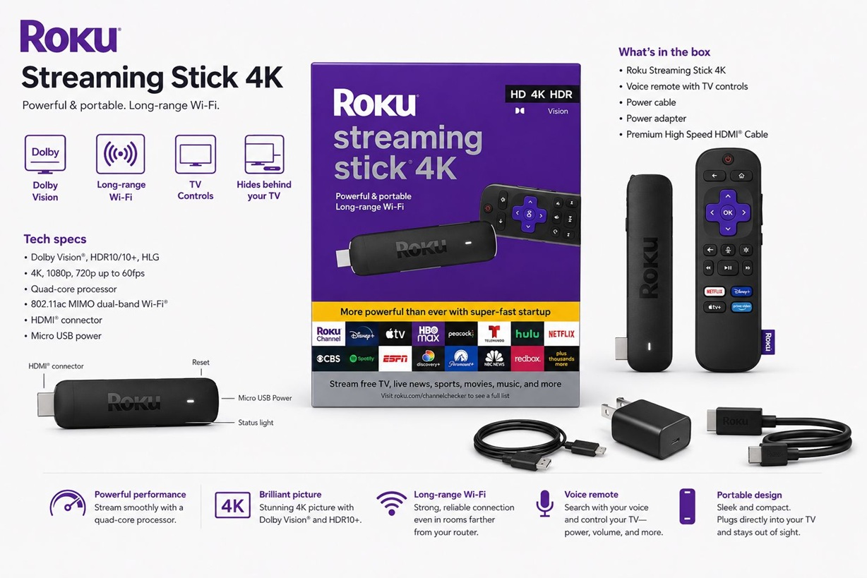 Roku Streaming Stick 4K - HDR - الصورة 7